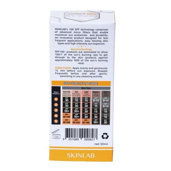 Sunscreen with SPF 100